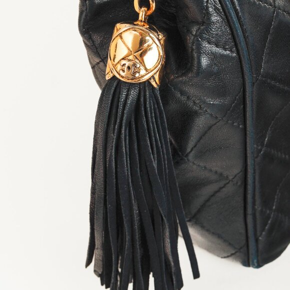 Chanel Vintage Quilted Leather Fringe-Tassel Shoulder Bag - Picture 9 of 11